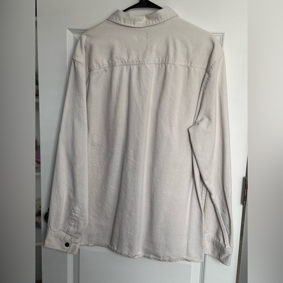 Men's Off-White Button-Up Jacket - Picture 3 of 3